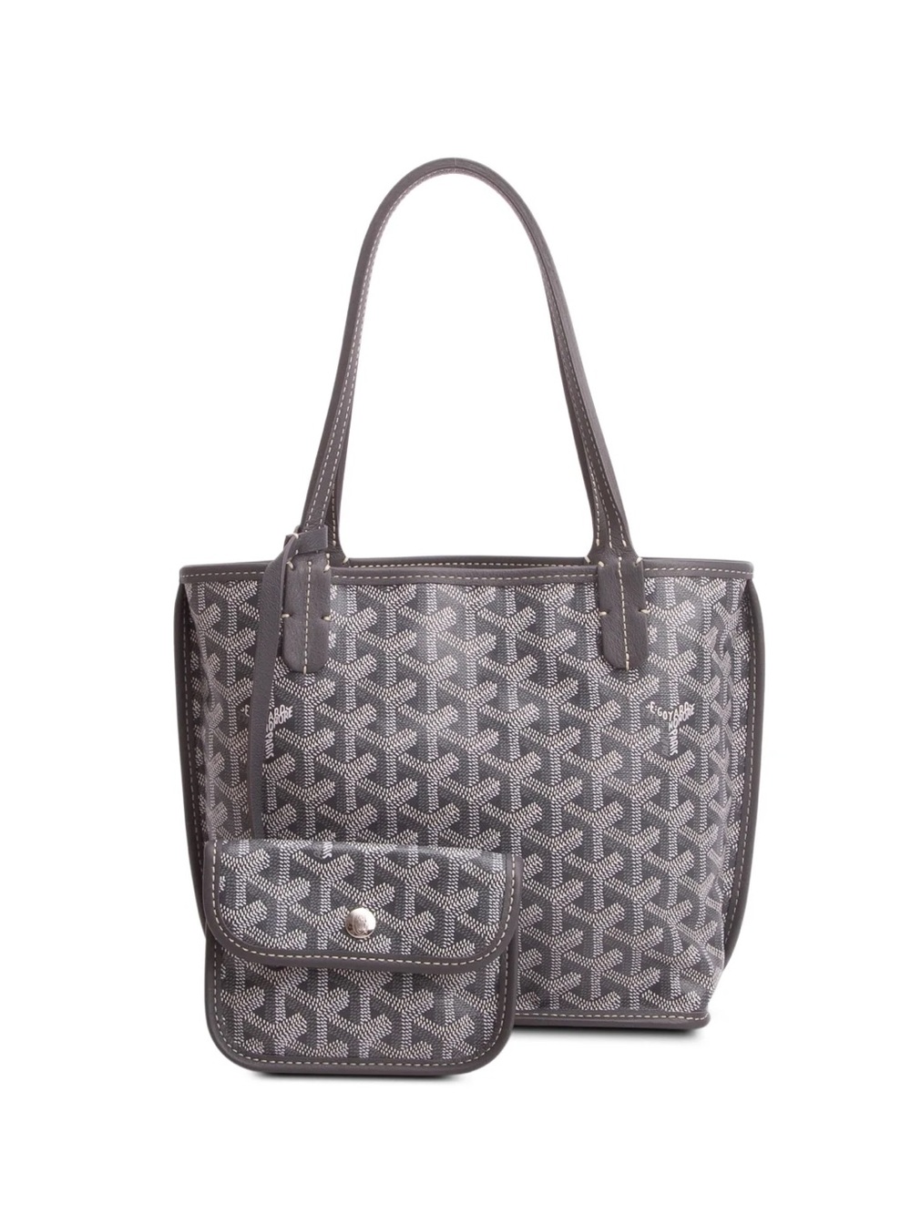 Goyard Gray Mini Anjou Tote Bag with Pouch